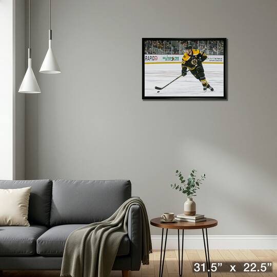 Patrice Bergeron 20" x 29" Framed Canvas Boston Bruins 31.5" x 22.5"